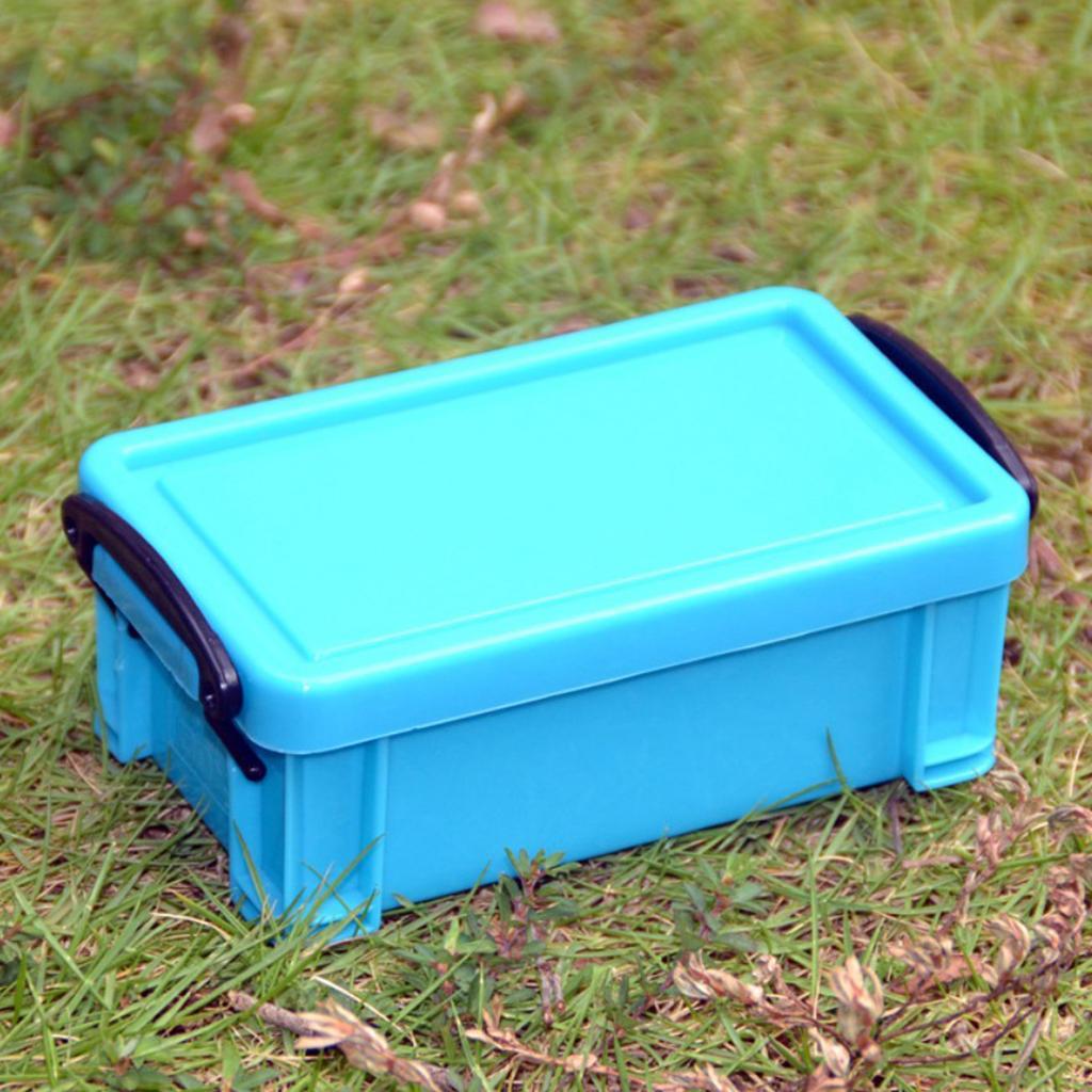 2X Home Furnishing Box 0.5L Latch Box Colorful with Lid Food Sealed Case Blue