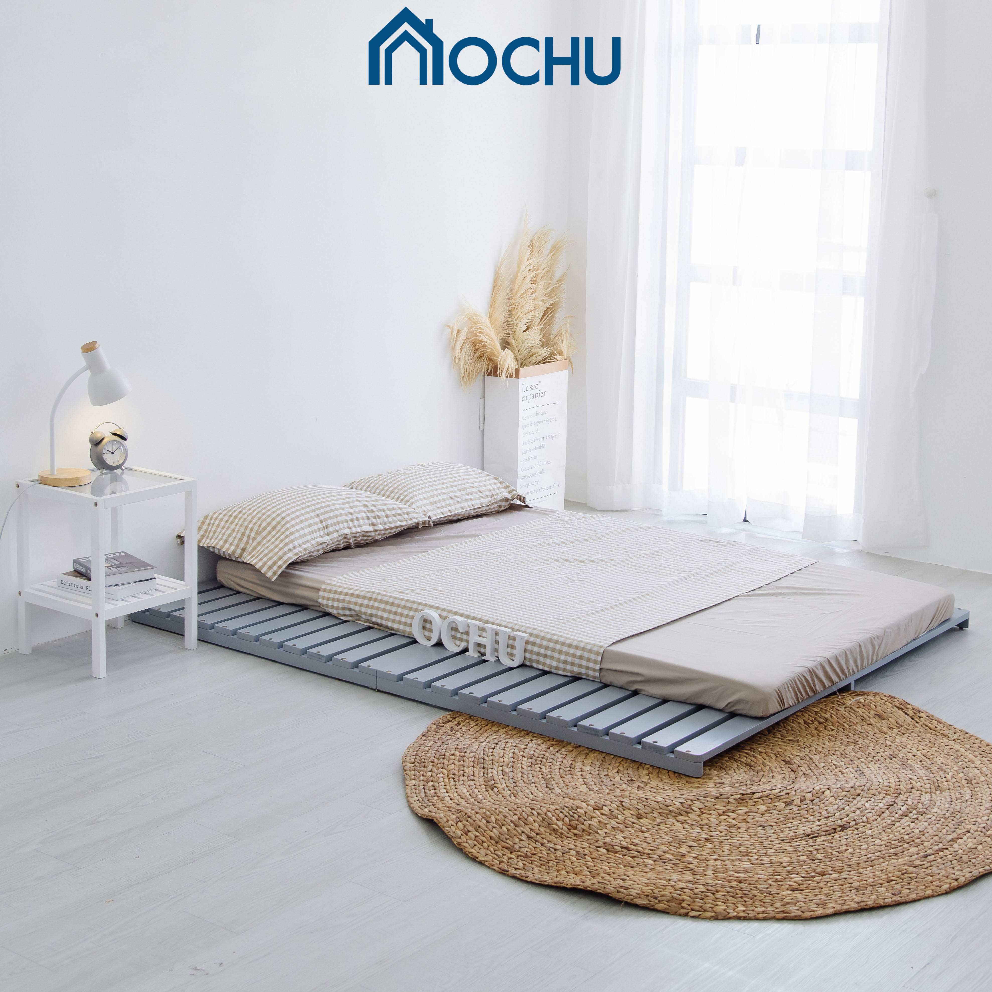 Giường Ngủ Pallet Gỗ Thông OCHU - Nancy Bed - Grey