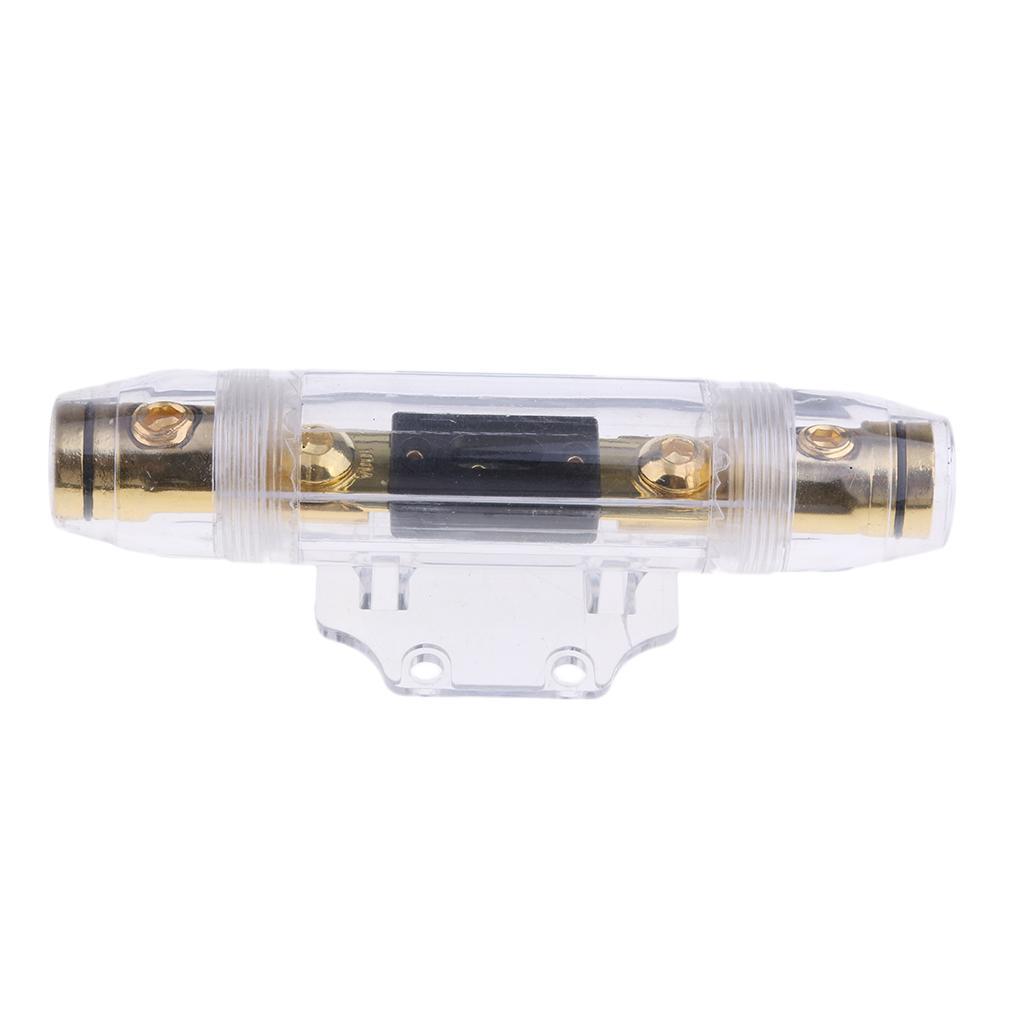 Premium 100A Car Audio Fuse Blocker Distribution Safety Holder Gold Plate