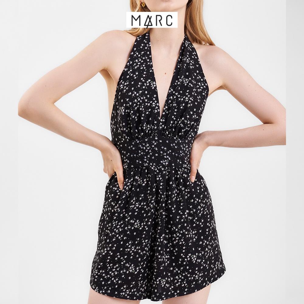 Jumpsuit nữ MARC FASHION hoạ tiết hoa cổ V CBVH0515