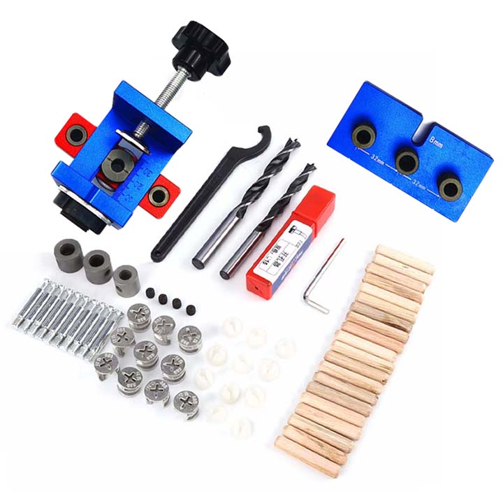 Bộ Cữ Khoan Ốc Cam Và Chốt Gỗ Bản FULL X150B