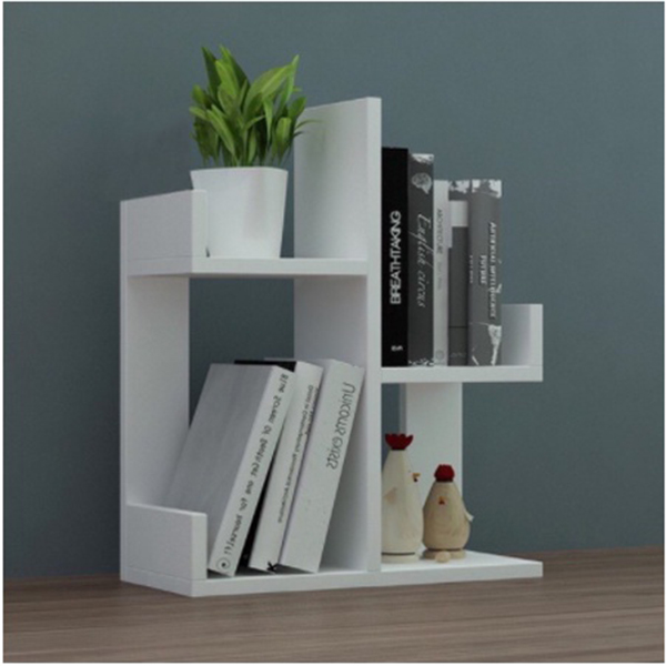 Kệ xương rồng Mini, kệ sách gỗ để bàn tiện lợi trang trí bàn làm việc để sách, để đồ đa năng 40x17x40 TAGO26