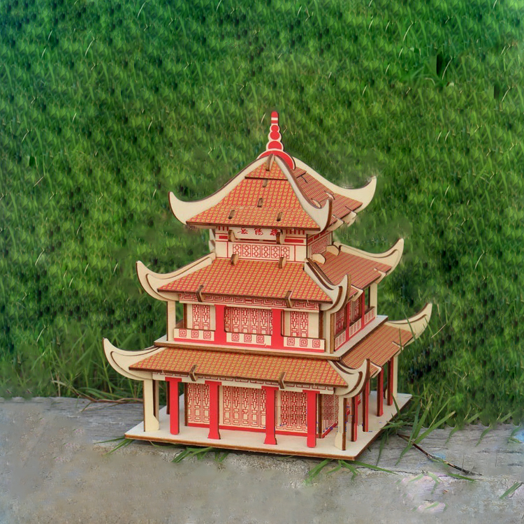 Đồ chơi lắp ráp gỗ 3D Mô hình Yueyang Tower HG-F008