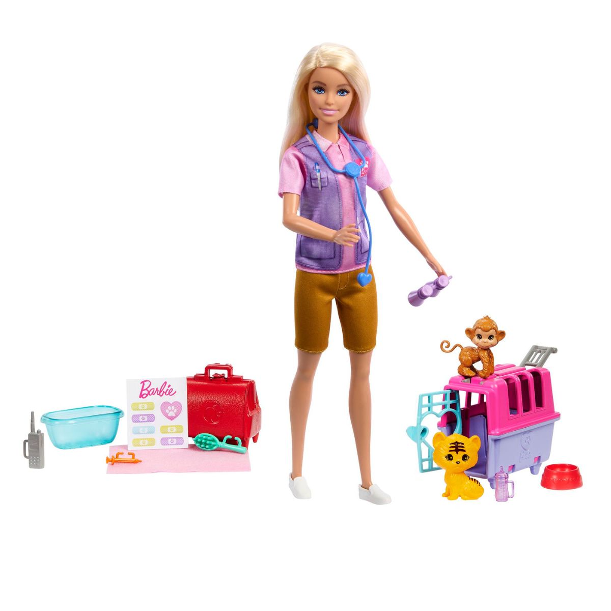 Đồ Chơi Búp Bê Barbie Và Trạm Cứu Hộ Động Vật BARBIE HRG50