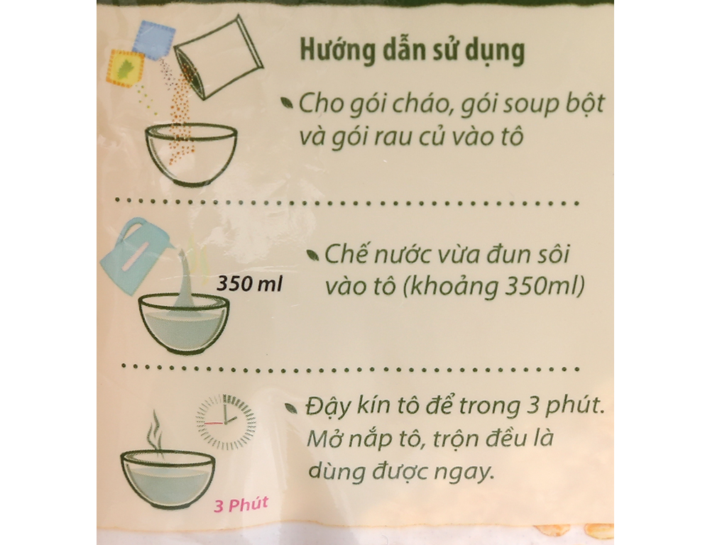 Thùng 30 gói Cháo Yến Mạch - Rau Nấm Xuân An (40g x 30 gói/thùng)