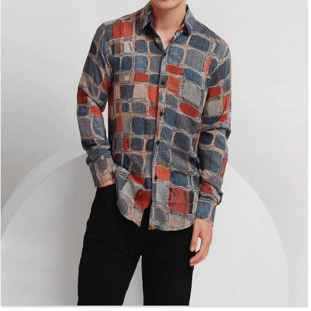 ÁO SƠ MI NAM DÀI TAY HỌA TIẾT RỰC RỠ SIÊU ĐẸP DÀNH CHO GIỚI TRẺ HQ TH9020