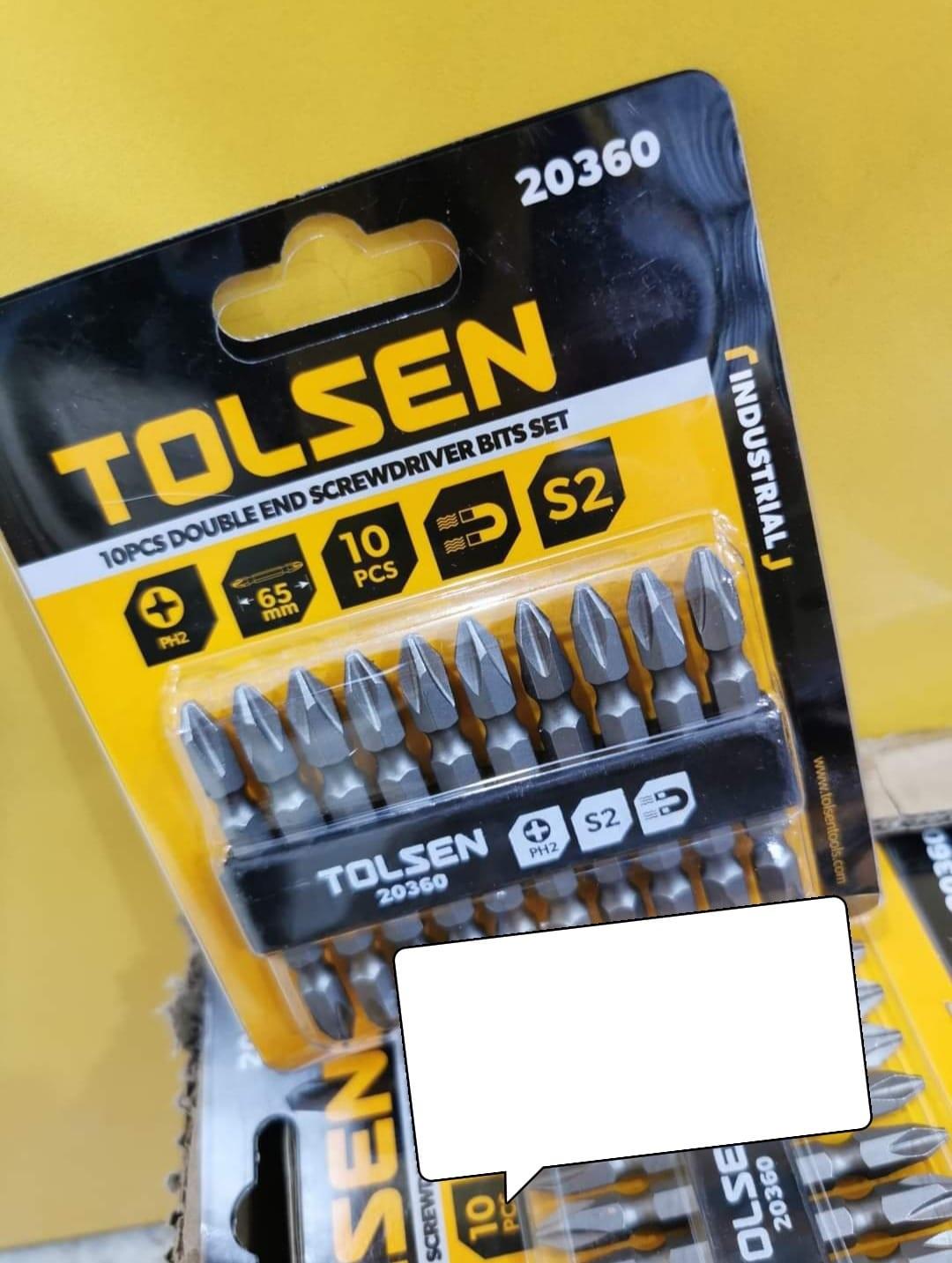 BỘ 10 TUA VÍT 2 ĐẦU CỘNG TOLSEN 20360 - HÀNG CHÍNH HÃNG