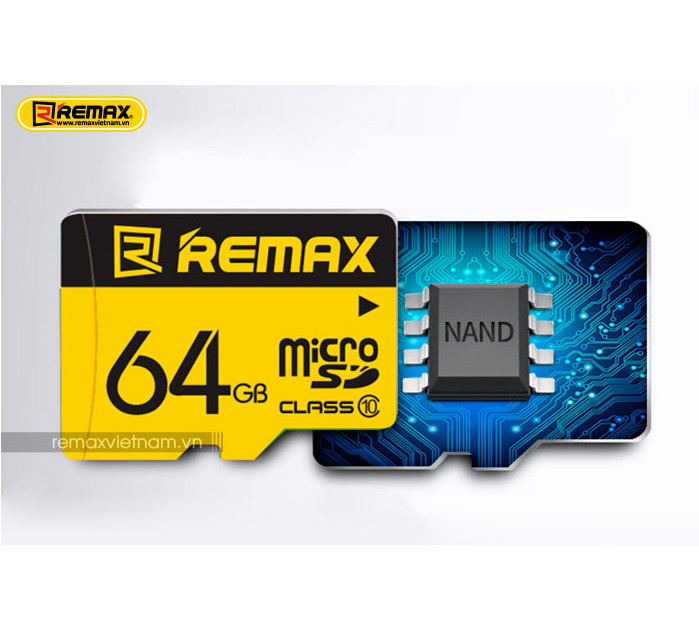 Thẻ nhớ MicroSD REMAX 64GB tốc độ class 10 chuyên dụng - Hàng Chính Hãng