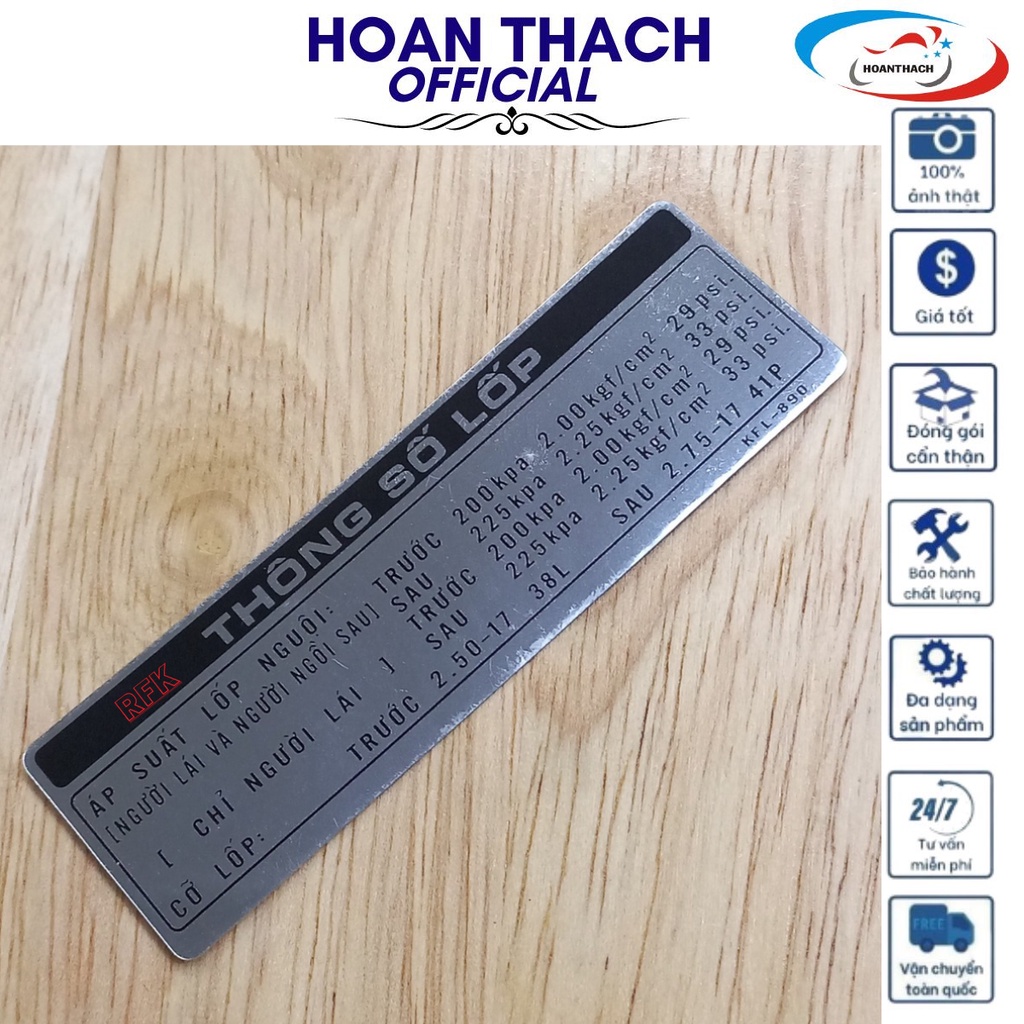 Tem Thông Số Lốp Xe máy Future 1 honda, HOANTHACH 87505KFL890