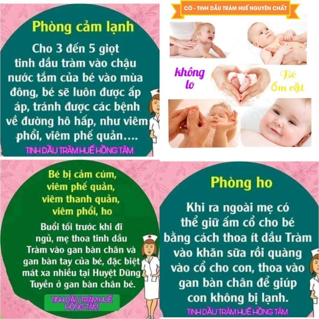 Tinh Dầu Tràm Huế Nguyên Chất 10ml Chính Hãng Hồng Tâm