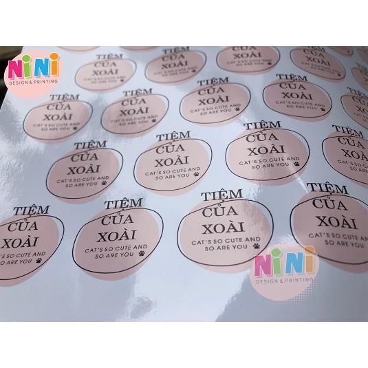 In tem nhãn (decal) trong suốt, rõ nét, bền màu, chống nước tốt