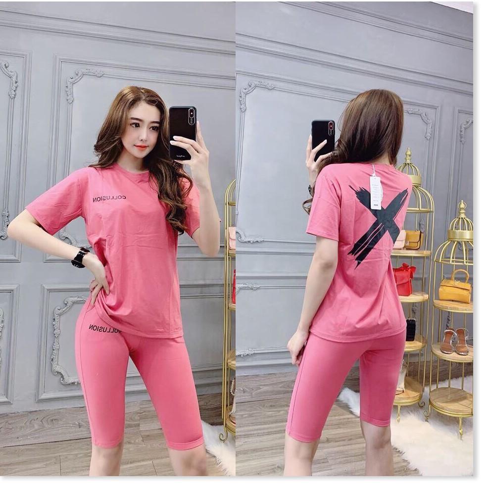 Set bộ lửng áo form rộng - thun cotton co giãn