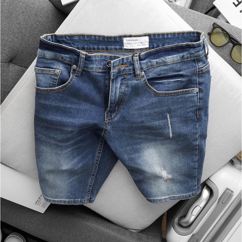 Quần short jean nam hàng xuất dư chất jean xịn