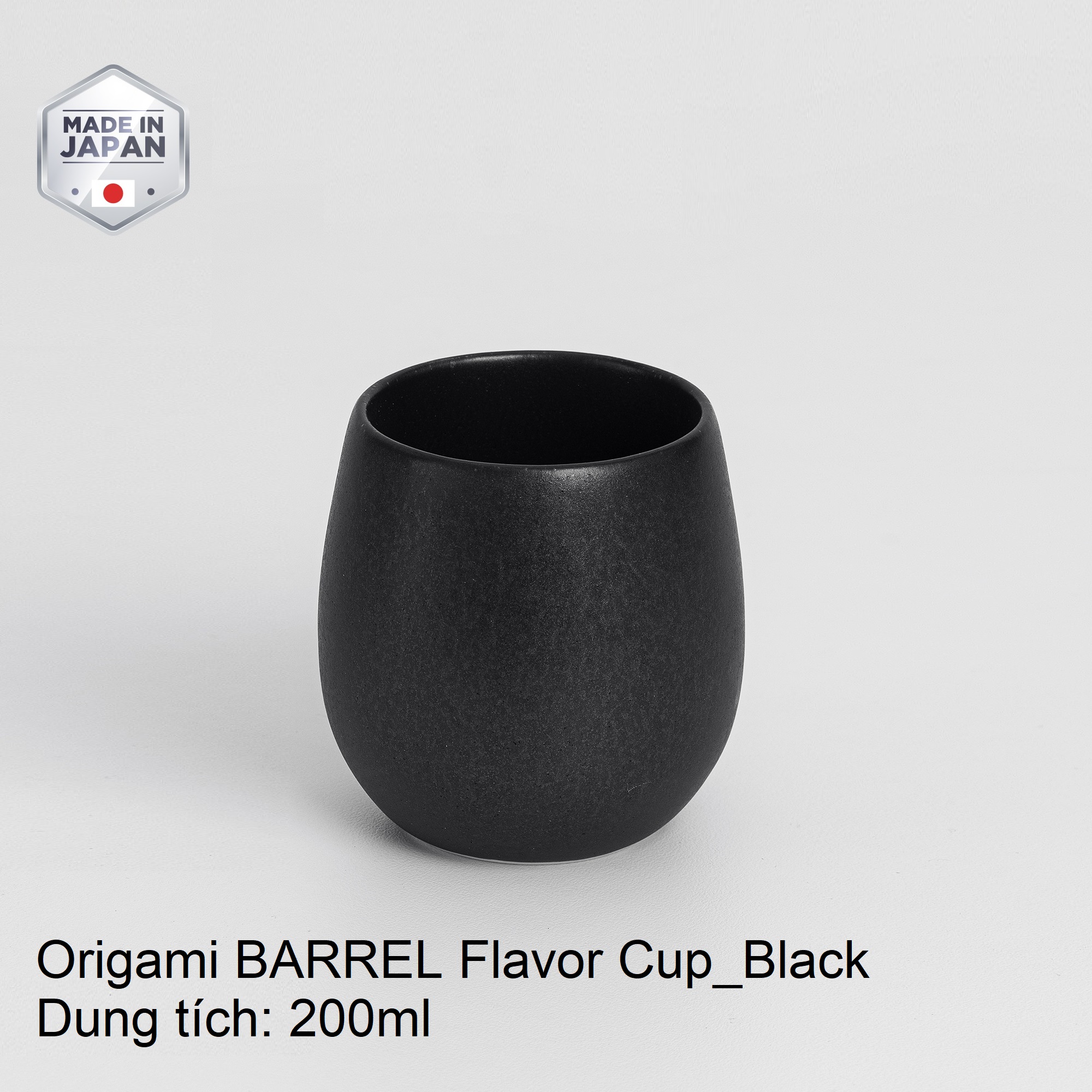 Ly sứ uống trà cà phê Origami Barrel Flavor Cup 200ml