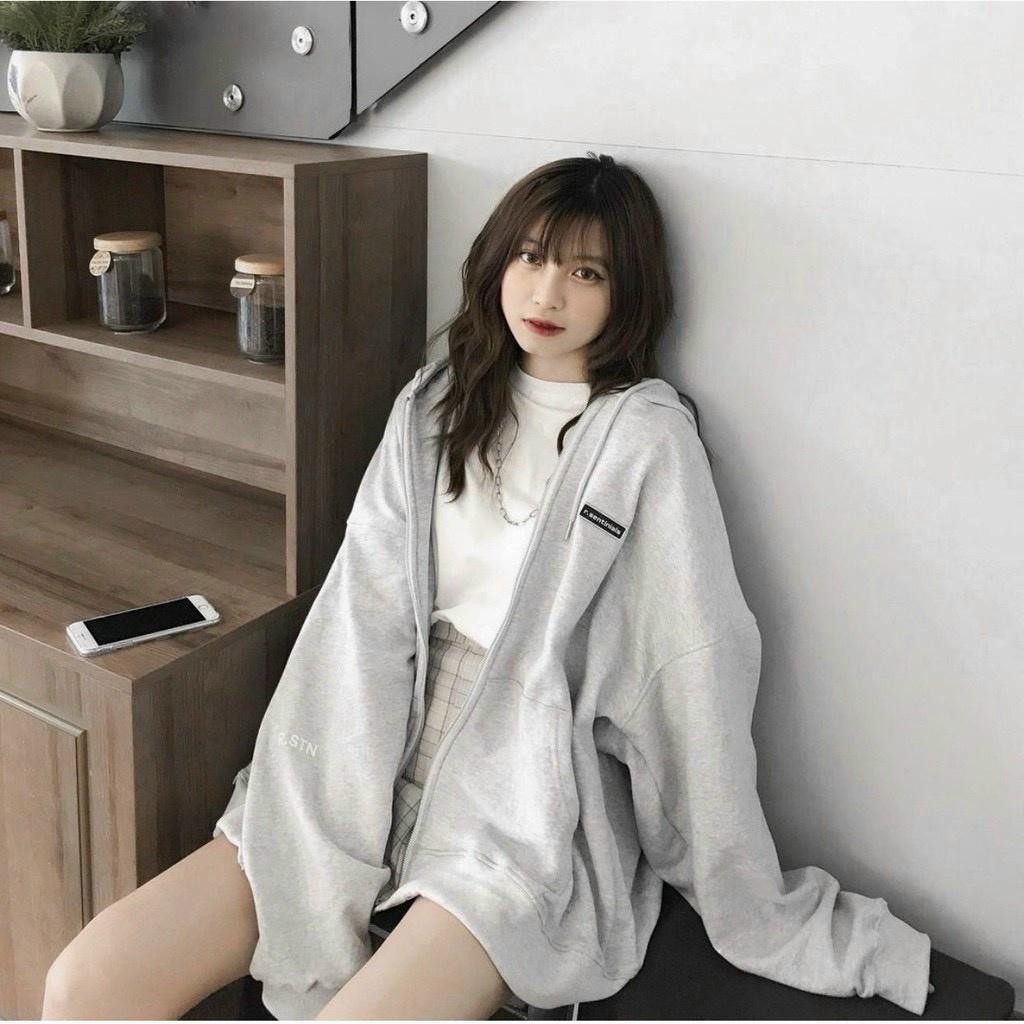 ÁO HOODIE - ÁO KHOÁC NỈ NGOẠI Dây full zip (Ảnh Thật) HOOIDE MỚI HỌA TIẾT IN CHỮ DỄ THƯƠNG