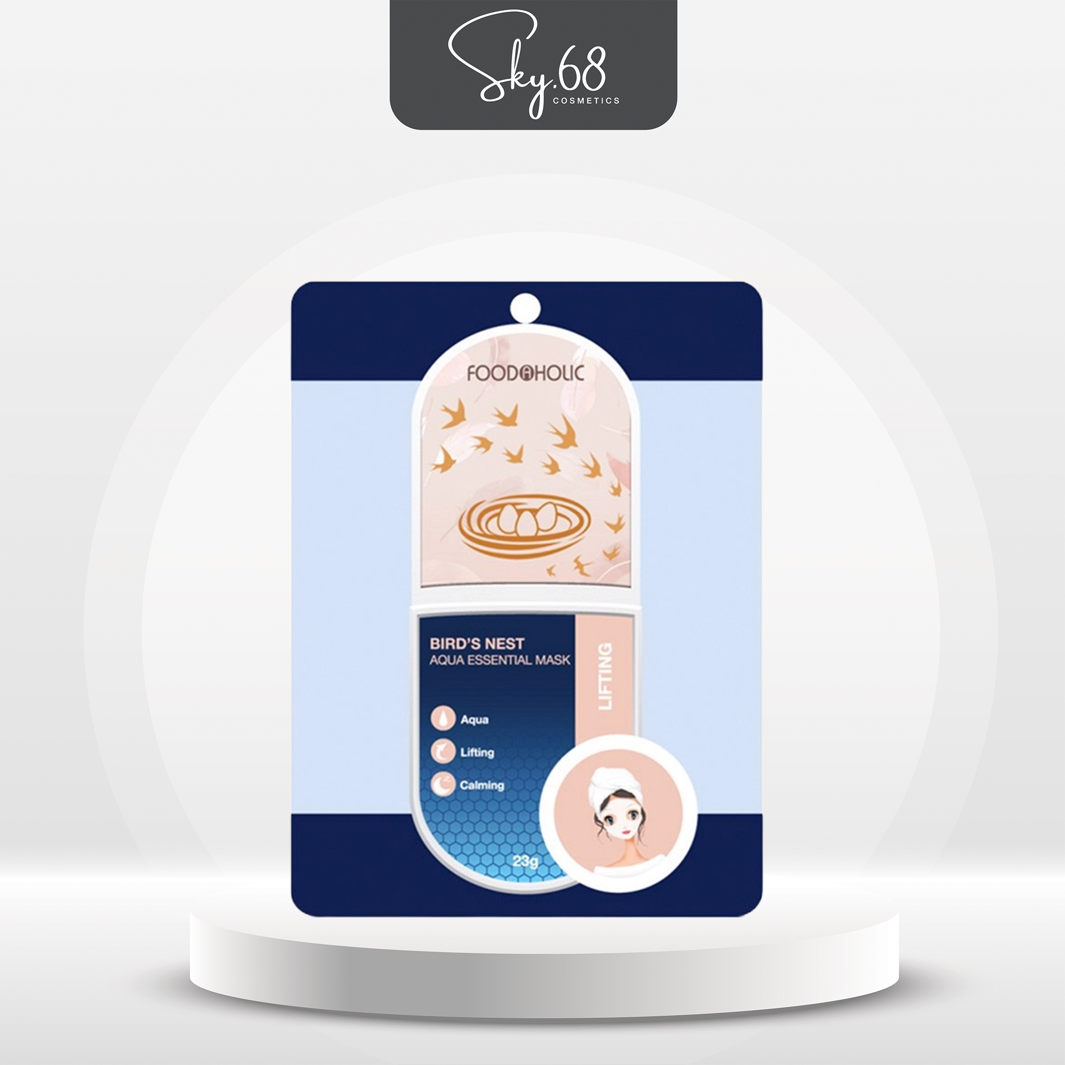 Mặt Nạ Cấp Nước Dưỡng Sáng, Tăng Độ Đàn Hồi Săn Chắc Da Foodaholic Bird's Nest Aqua Essential Mask 23g