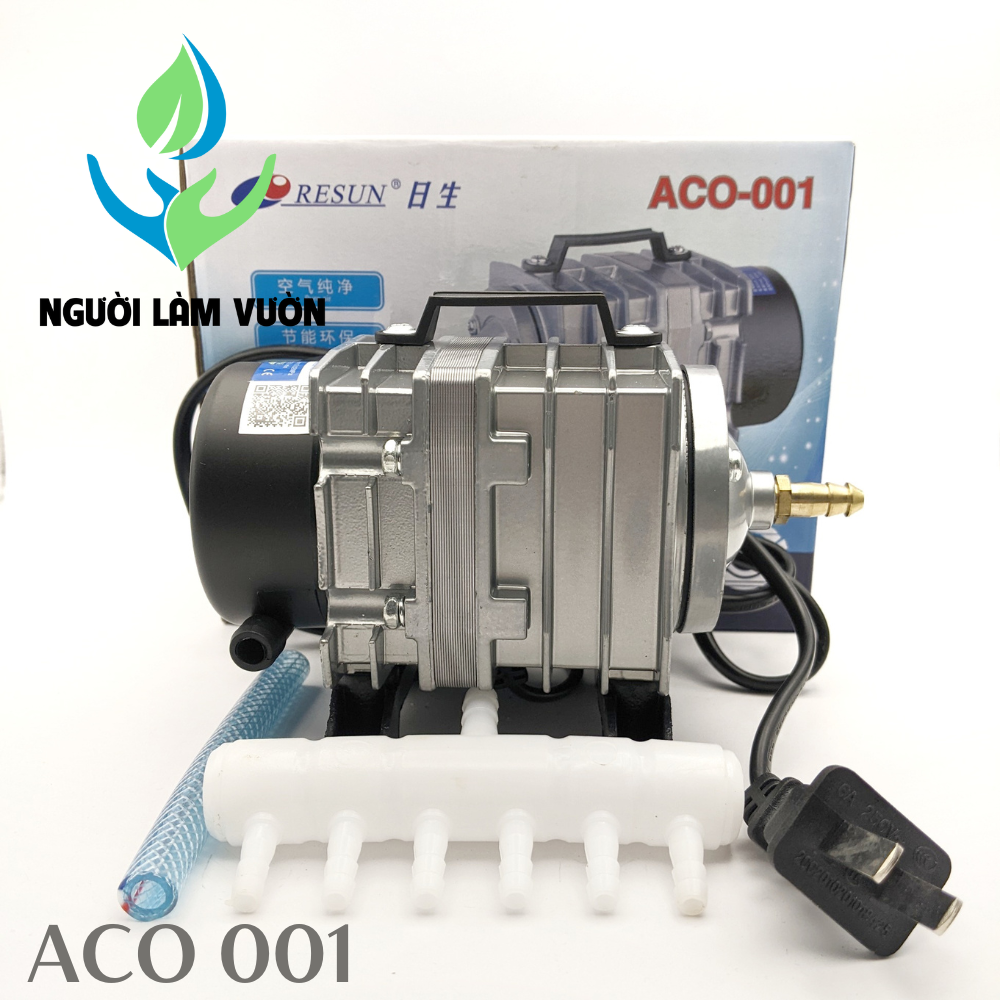 Máy bơm oxy, máy thổi oxy cho bể cá, hồ Koi thương hiệu RESUN công suất 25W lưu lượng 40L/phút