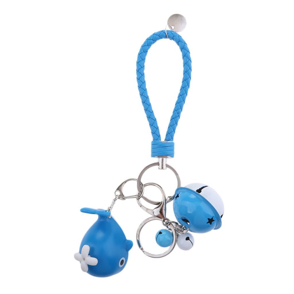 Creative Key Chain Shape Keyring LED Holder Hanging Type Black