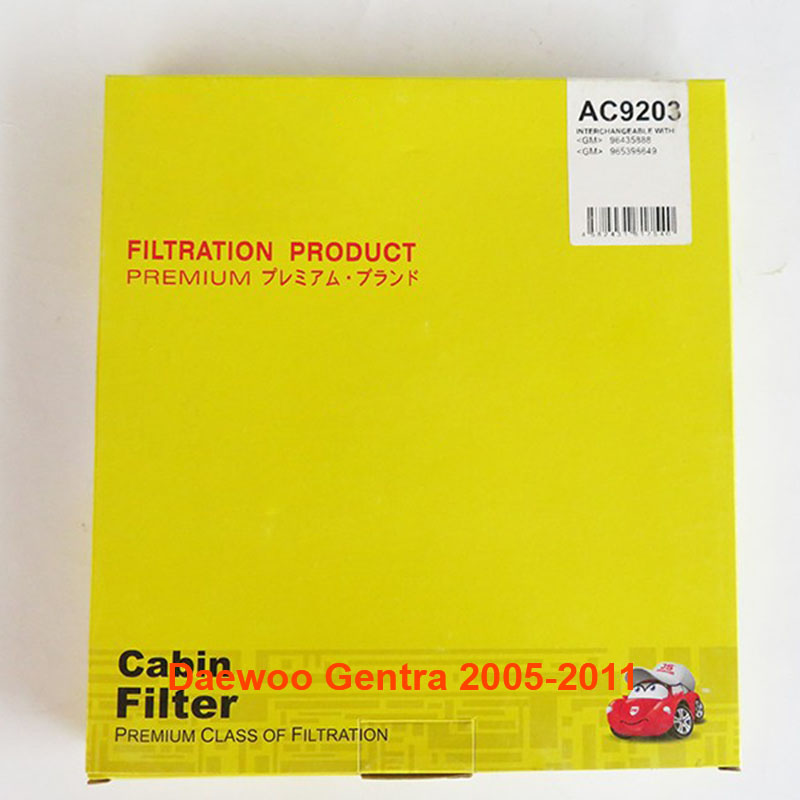 Lọc gió điều hòa cho xe Daewoo Gentra 2005, 2006, 2007, 2008, 2009, 2010, 2011 96449577 mã AC9203-2