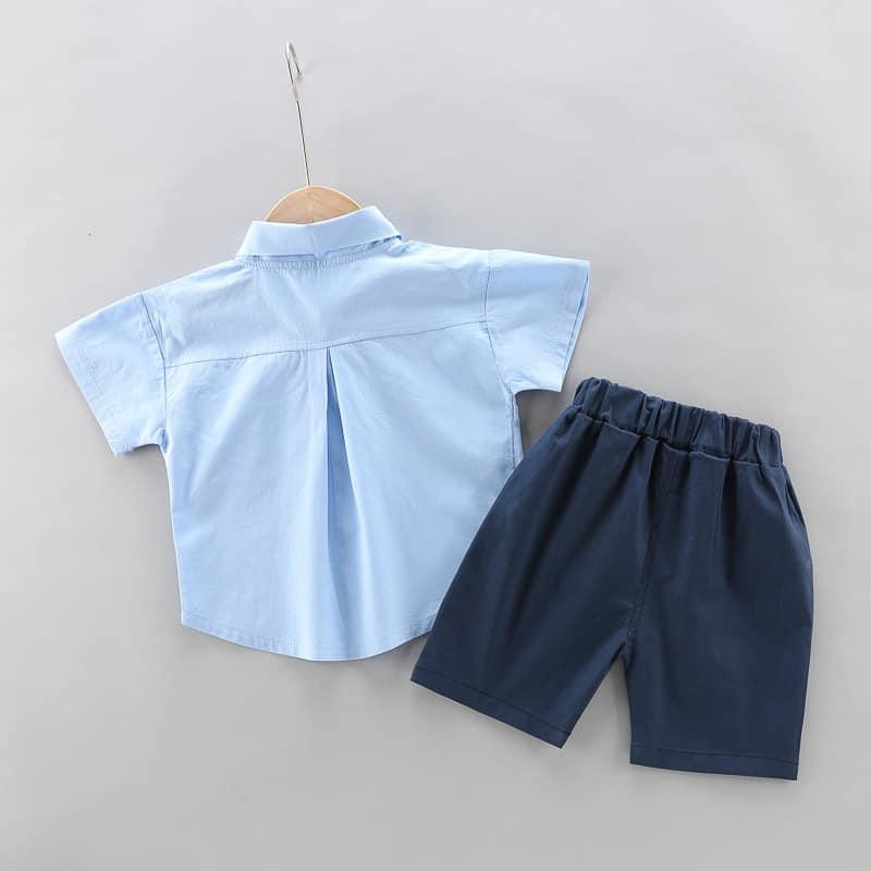 Set hải quân bé trai cưng xỉu (2 màu) - Quần áo bé trai, Chất liệu mềm mại, Thoáng mát, Êm dịu cho bé
