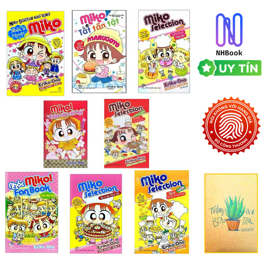 Combo Miko Ngoại Truyện ( Bộ 8 cuốn): Nhóc tì lớp 1+ Cười bể bụng+ Girl+ Top 10 của Eriko Ono+ Love+ Edo rắc rooid ký+ Fanbook Tất tần tật+ Tất tần tật Best Selection