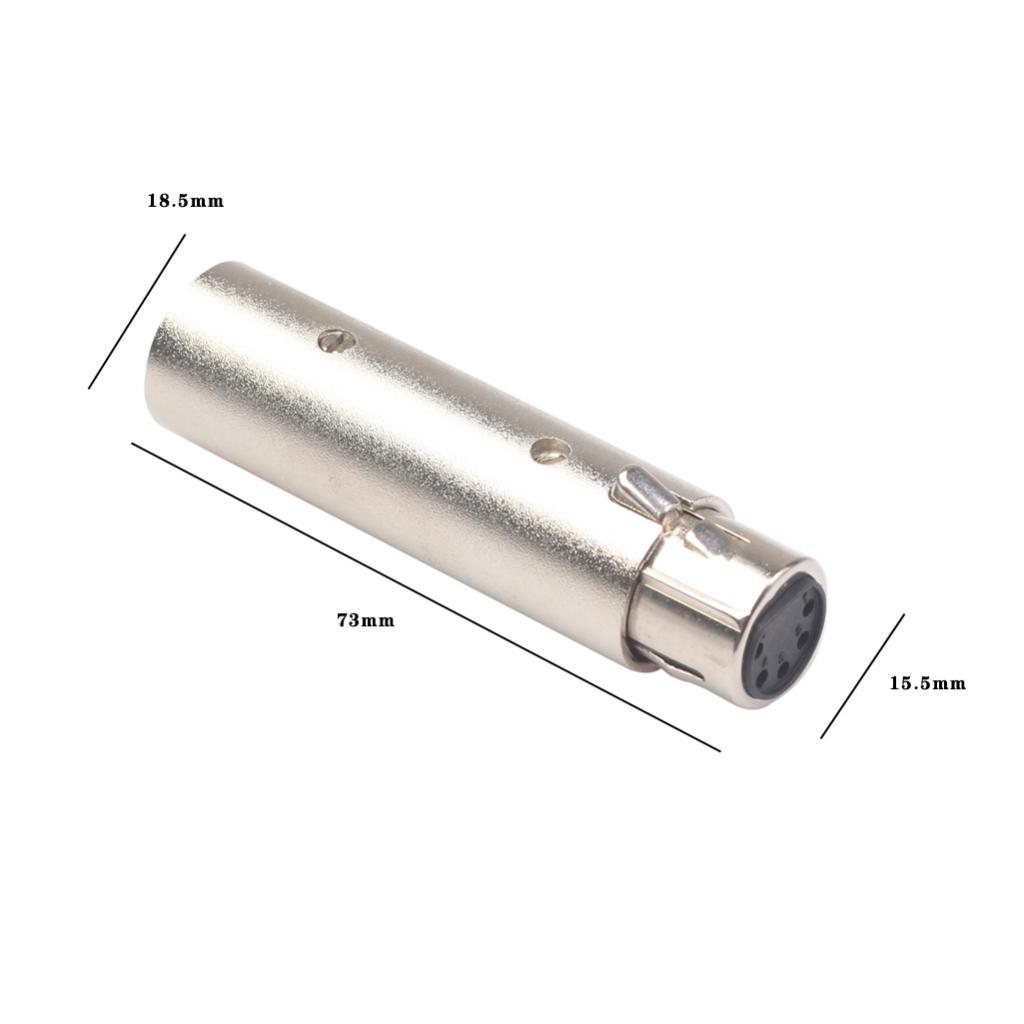 3 Pin Male to 5 Pin XLR Female Audio Heads Interconnect Audio Adapter