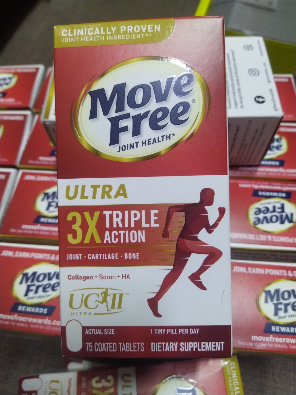 Hỗ trợ giảm đau nhức xương khớp Move Free Ultra 3xTriple Action Mỹ tăng trưởng và hồi phục sụn, tăng chất nhầy khớp - OZ Slim Store 75Viên/Hộp