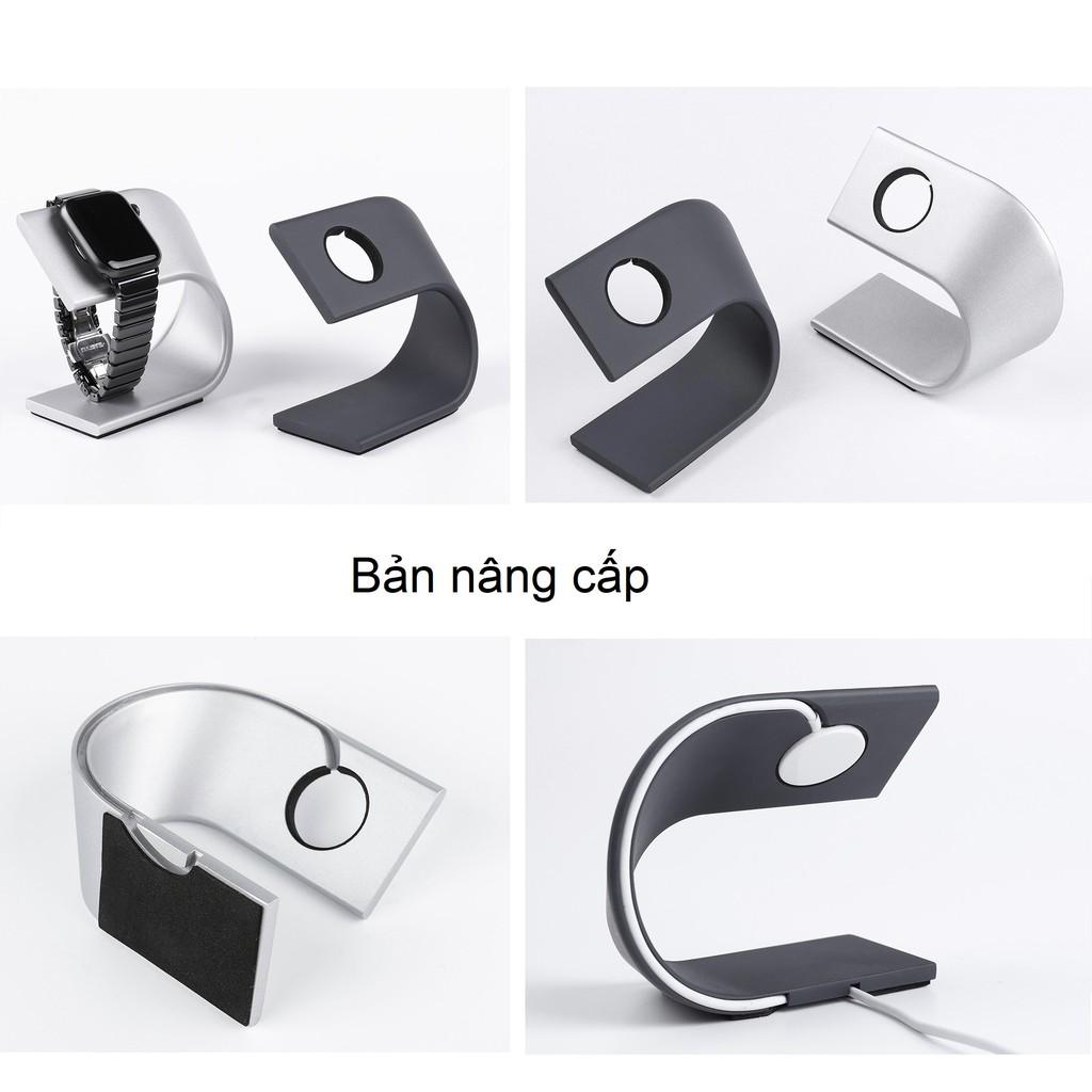 Đế dock sạc không dây Apple Watch Nhôm nguyên khối, kiêm Giá đỡ đồng hồ thông minh