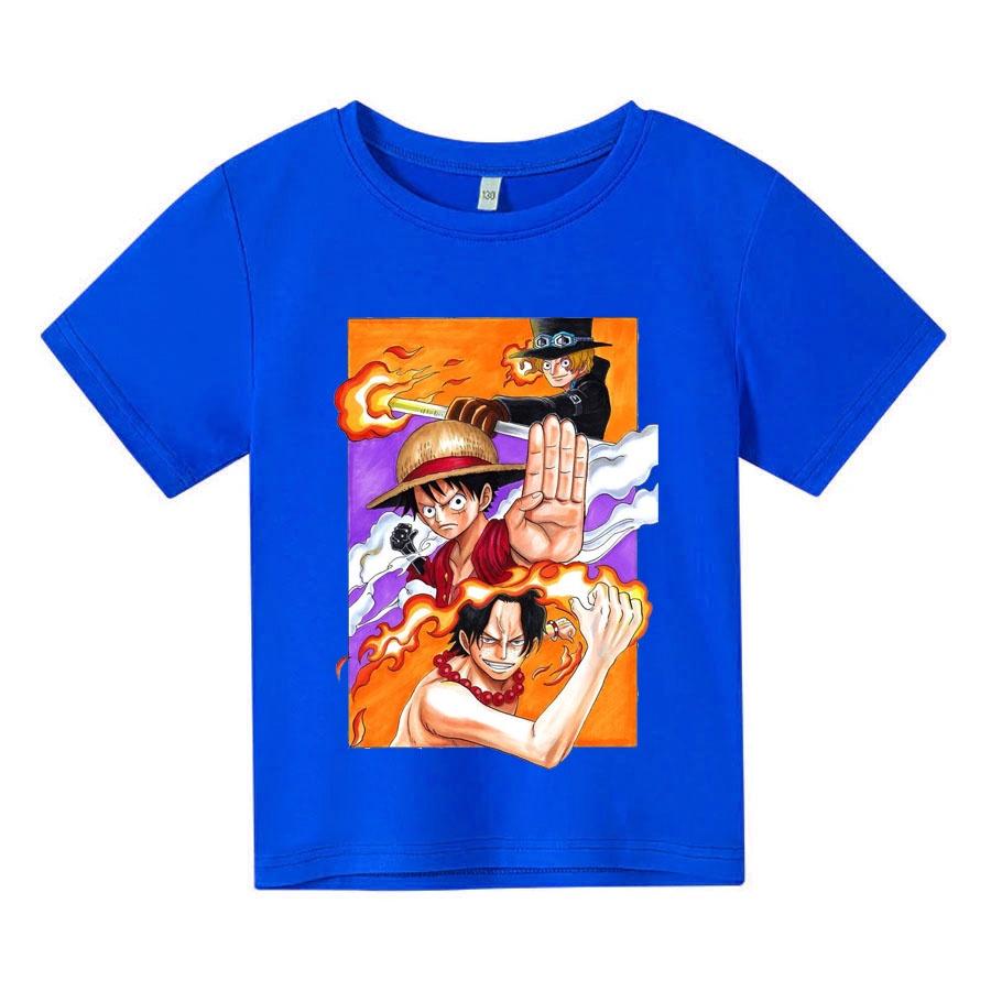 Áo thun trẻ em ONE PIECE 3, 4 màu, có size người lớn, Anam Store