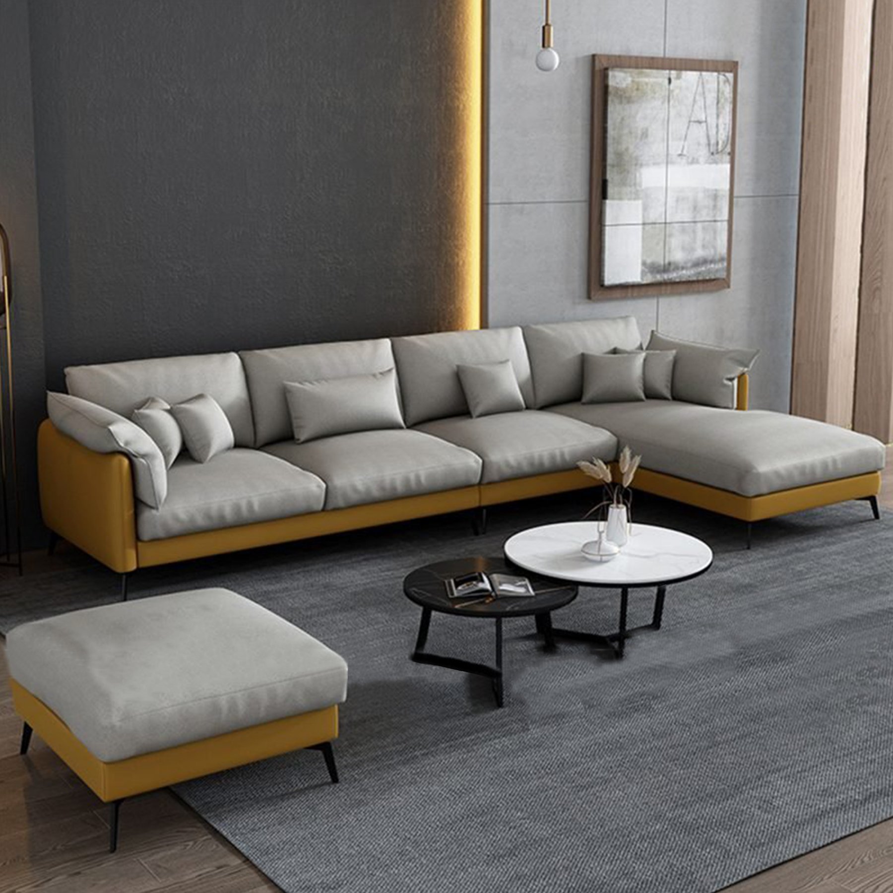 Sofa Phòng Khách Thanh Lịch Phối Màu Đẹp Sang Trọng DP-SNK45