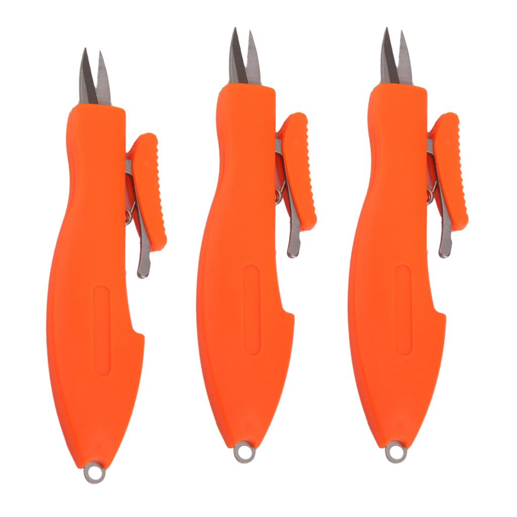 3pcs Stainless Steel Fishing Line Scissor Folding Sewing String Cutter Snips Tools