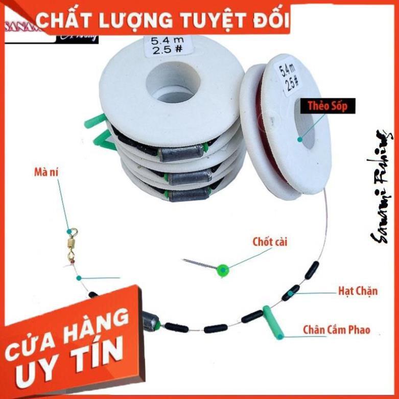 Dây trục câu đài buộc sẵn  đầy đủ các kích thước - Sanami Fishing