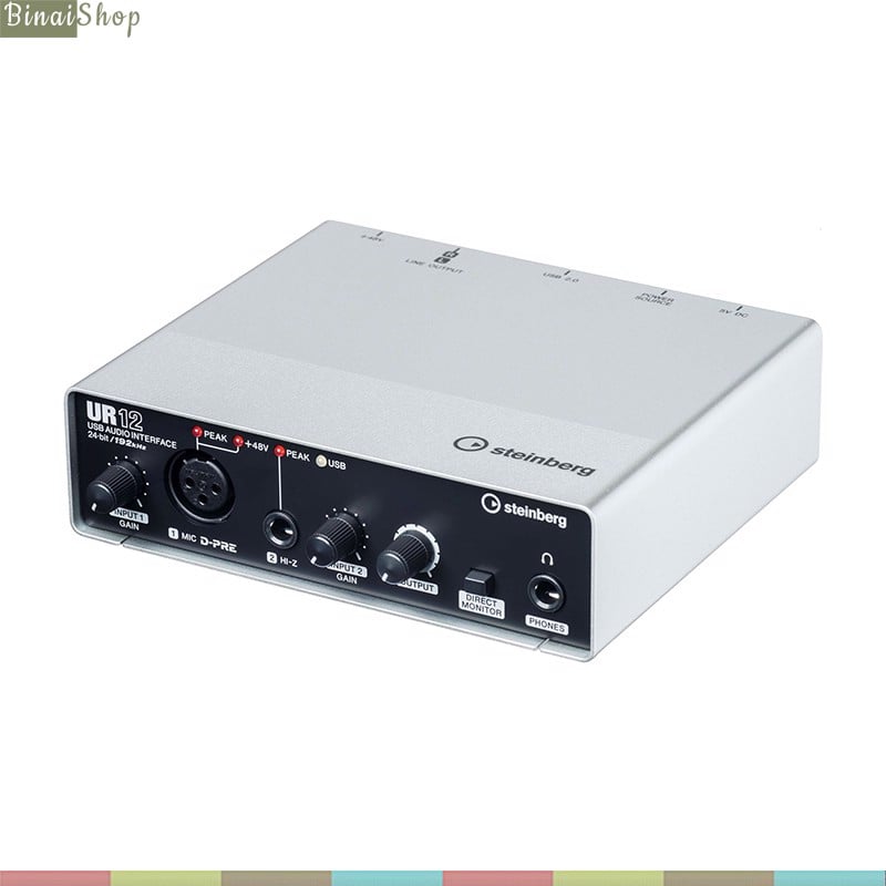 Steinberg UR12 - Sound Card USB Thu Âm Chuyên Nghiệp, Phần Mềm Cubase AI Bản Quyền