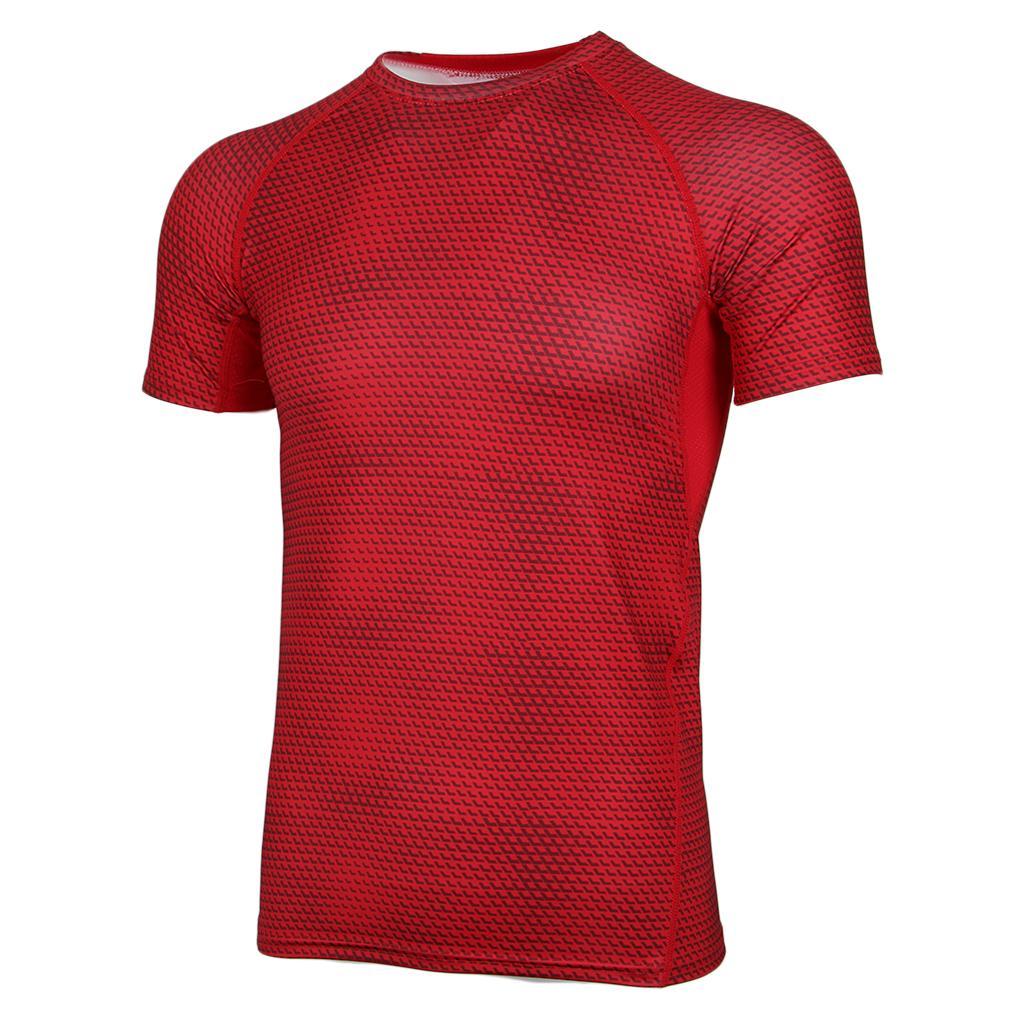 Men's Short Sleeve Running Fitness Workout Compression Base Layer T-Shirt