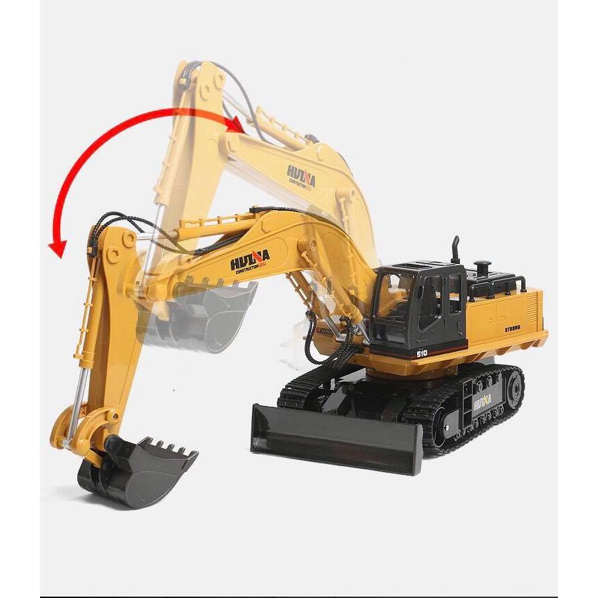 Máy xúc điều khiển từ xa - Bằng kim loại cao cấp  Excavator Alloy 2.4g wireless remote control 1:16