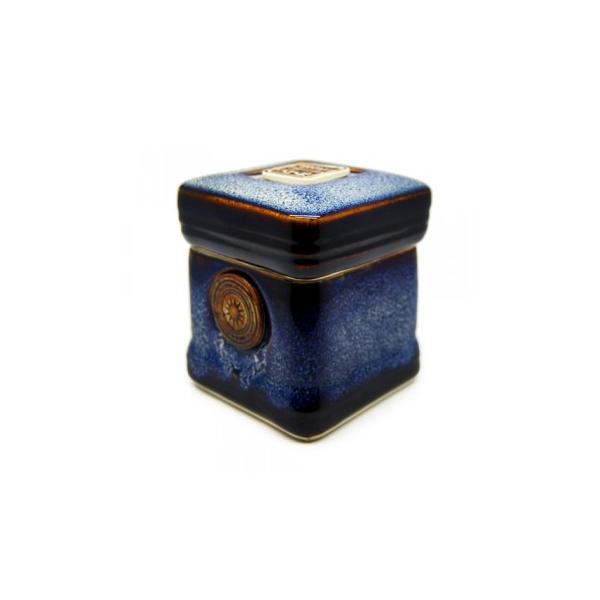 Hộp văn hóa  Đông Gia-màu men hỏa biến  tự nhiên Xanh sóng biển 8094