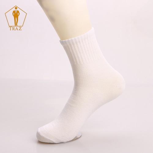 Vớ Tất Trơn Cổ Cao TRAZ Nam Nữ Trắng Đen Xám Unisex Style Hàn Quốc