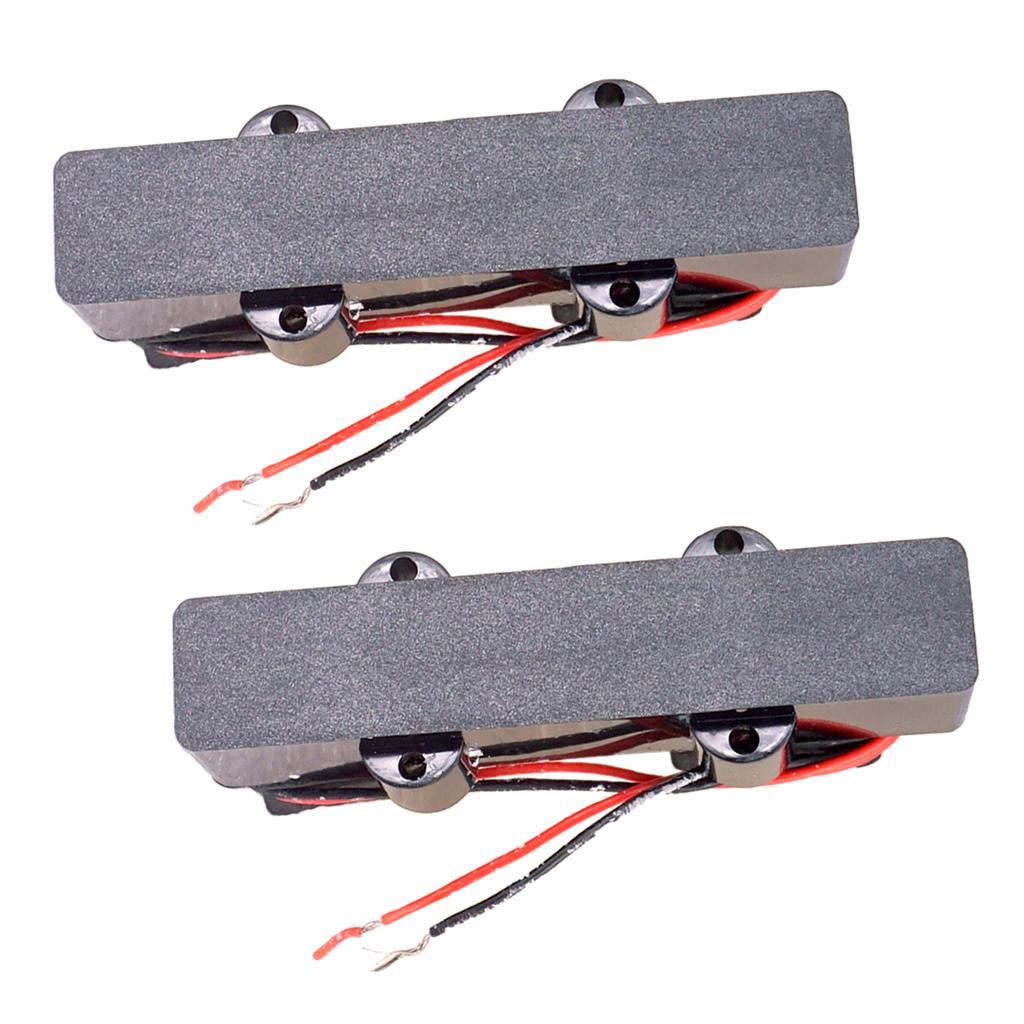 2 Pieces Black 4 String JB Bass Pickups Closed Style For Electric Bass Parts