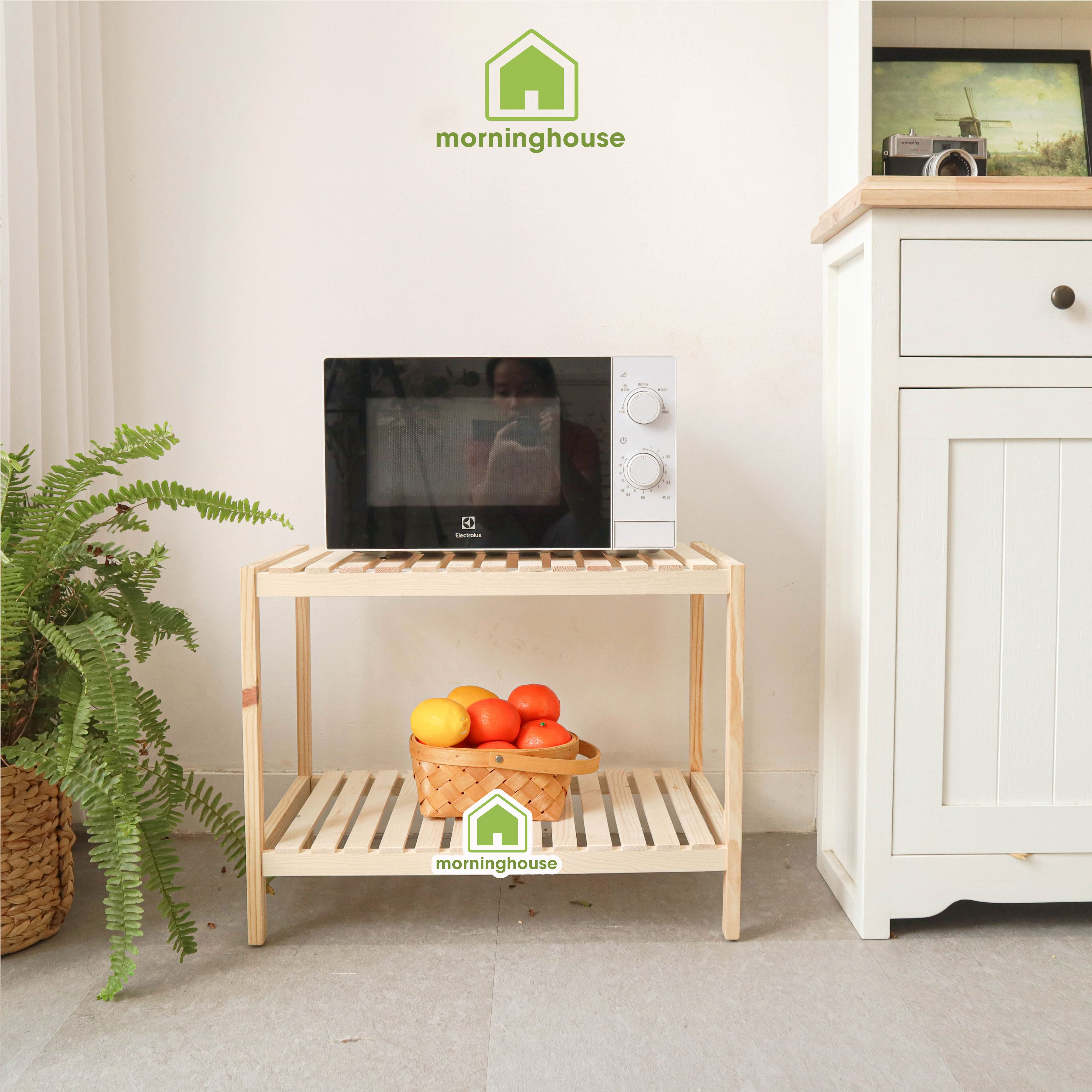 Kệ Để Lò Vi Sóng 2 Tầng Dài 60cm x Cao 46cm
