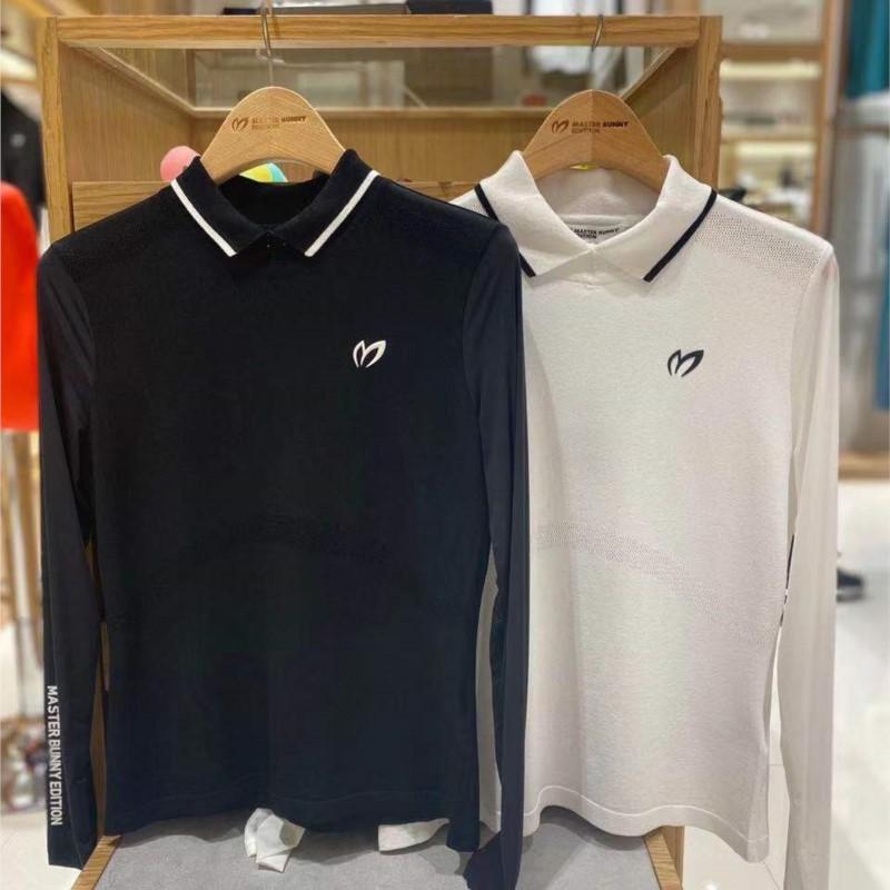 Golf mùa hè áo chống nắng dài tay nữ ice lụa tay dài áo thun mùa hè co giãn nhẹ áo len Golf nữ mặc Color: Black Size: 3