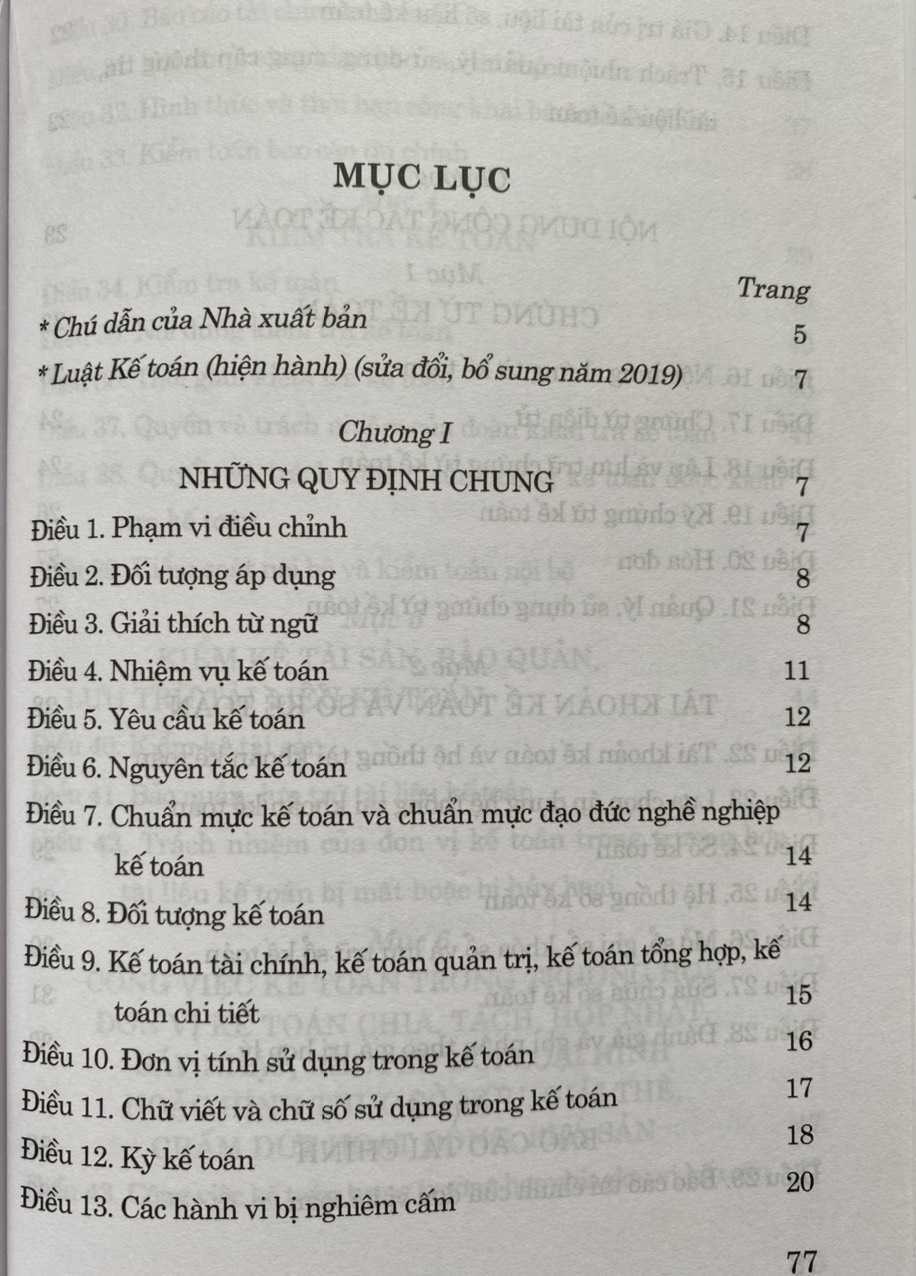 Luật Kế toán (hiện hành) (sửa đổi bổ sung năm 2019)