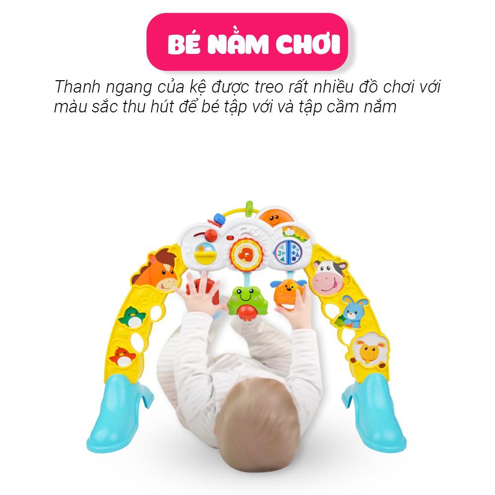 Kệ Chữ A đồ chơi đa, treo thành cũi có nhạc 3 in 1 hình động vật Winfun 0853 - Đồ chơi cho bé sơ sinh tới 1 tuổi - tặng đồ chơi tắm 2 món