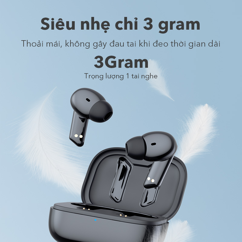 Tai Nghe Bluetooth TWS ACOME Airdots T6 Bluetooth 5.3 Nút Cảm Ứng Điều Khiển Linh Hoạt - Hàng Chính Hãng