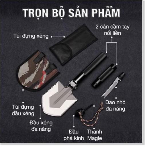 Bộ sinh tồn 4 in 1 dành cho dân đi phượt leo núi