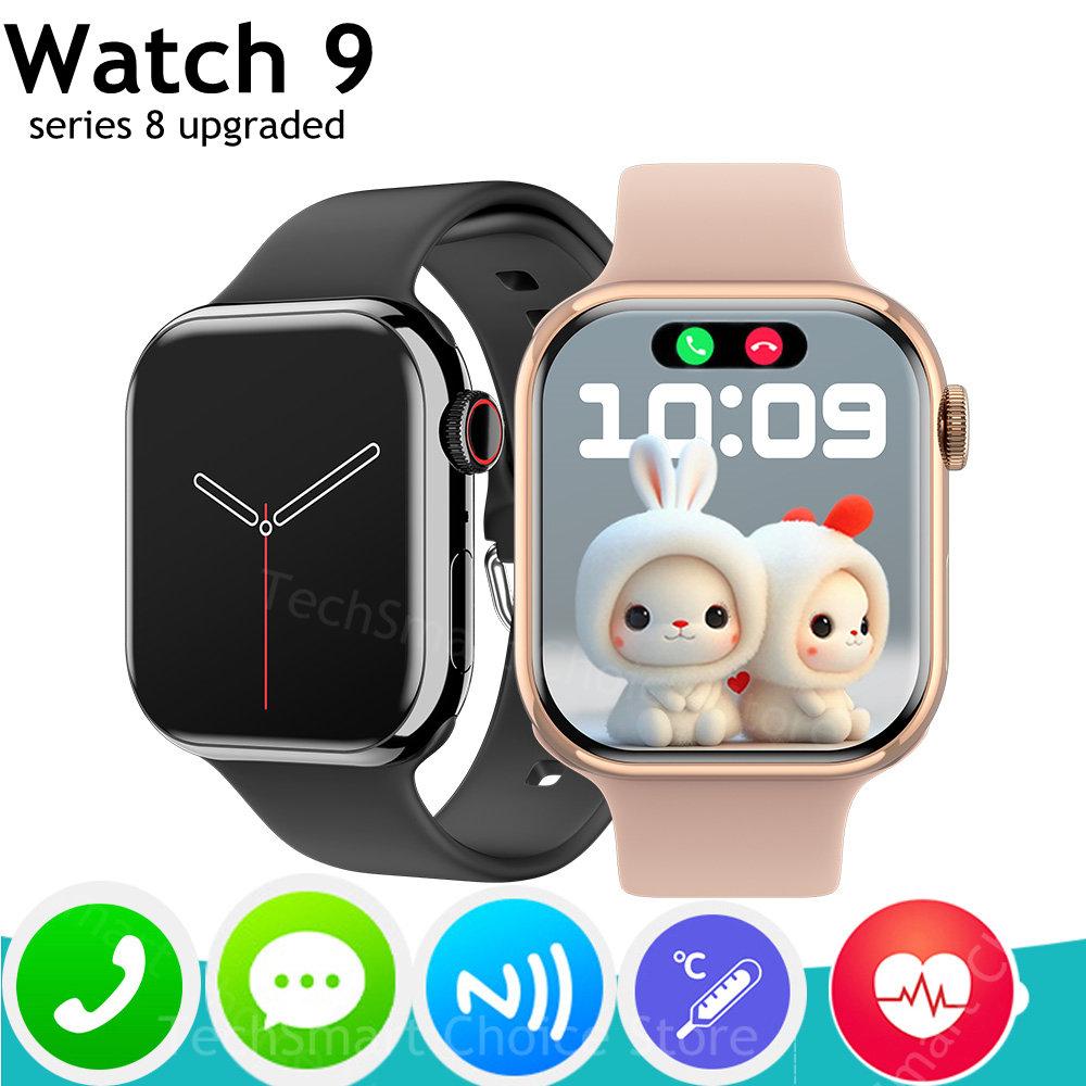2023 Xem 9 Đồng hồ thông minh Đàn ông Nhiệt độ cơ thể BT Gọi NFC luôn được trưng bày Thể dục Phụ nữ SMART