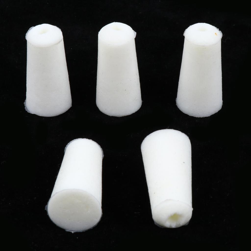 10 Pieces Lab Solid Tapered Silicone Plug Stopper Bung for Test Tube Bottle, 2 Sizes