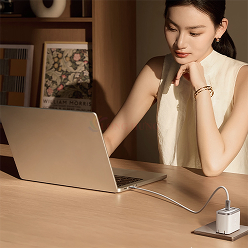 Cốc sạc Anker Nano Compact Dual-Mode Fast Charging 1USB 2Type-C 70W A121A - Hàng chính hãng