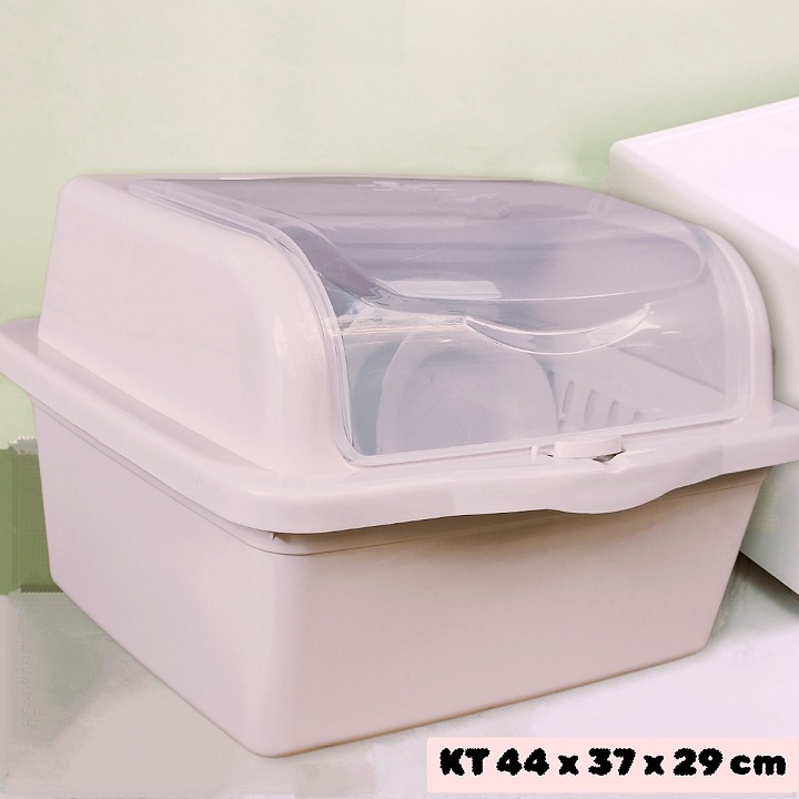 Rổ úp chén bát có nắp đậy gọn nhẹ ngăn bụi bẩn cao câp