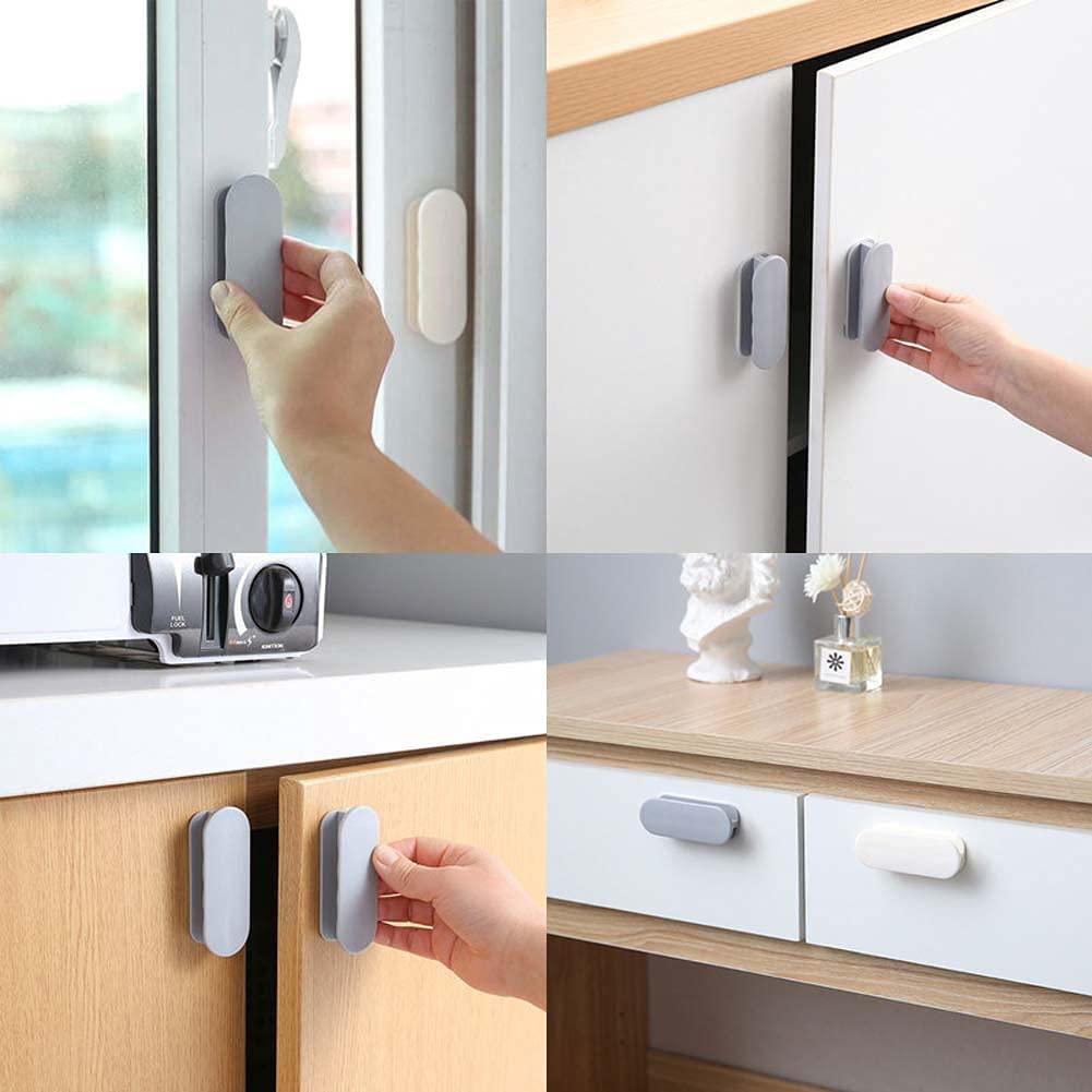 Bộ 4 tay cầm tự dính cho tủ bếp, ngăn kéo, cửa sổ, cửa trượt