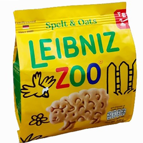 [Made in France] Bánh Qui Lúa Mì &amp; Yến Mạch Hình Thú Leibniz Zoo 100g